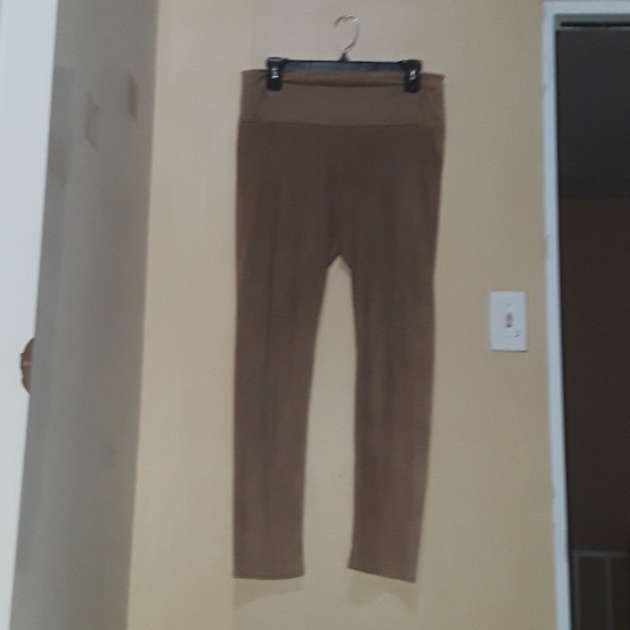 A'GACI Tan Suede Pants - Picture 3 of 4